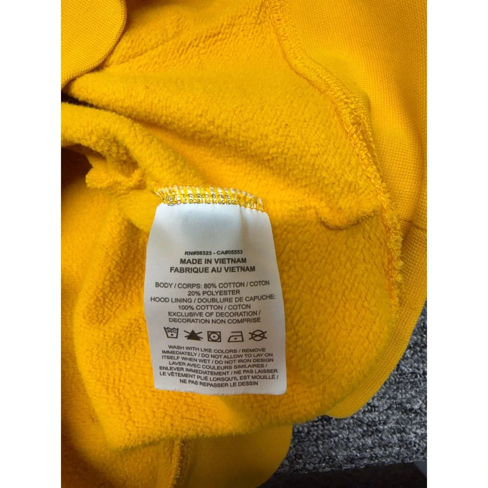Jordan Jumpman Pullover Hoodie Yellow Mens Large Embroidered Logo Fleece